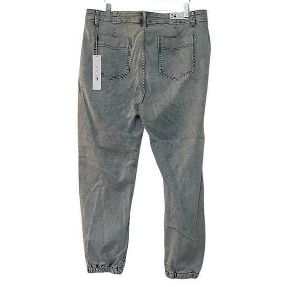 NWT Joe’s Jeans Women 34 French Terry Denim Jogger Light Wash Casual Tapered - Picture 12 of 13